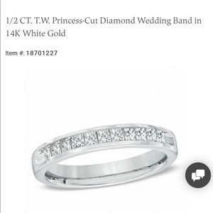 1/2 Ct 14k Wg PR CHNL Band HI/I1I2